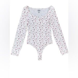 PINK Victoria's Secret Floral Bodysuit